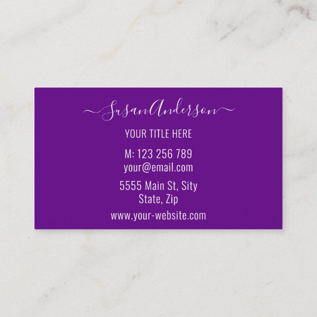 Personalized Two Colours Your Design Business Card (Back)