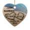 Personalized Two Hearts In The Sand Heart Ornament