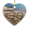 Personalized Two Hearts In The Sand Heart Ornament