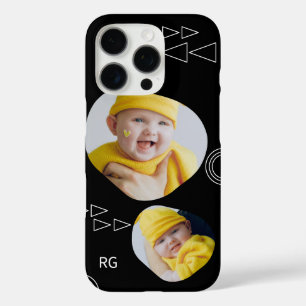 Personalized Two Photo Abstract iPhone 16 Pro Case