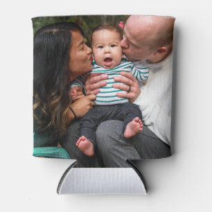 Personalized Two Photo Double Sided Family Can Cooler