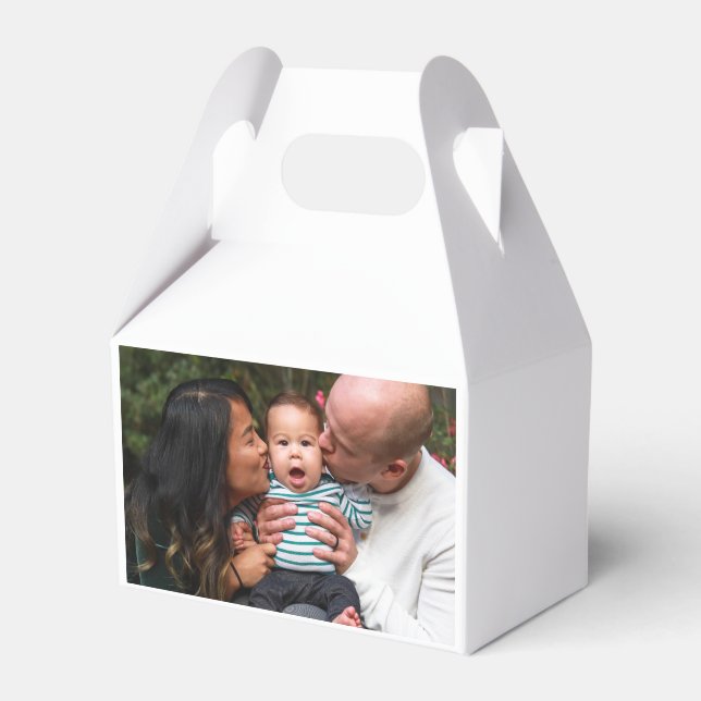 Personalized Two Photo Double Sided Family Favor Box (Front Side)