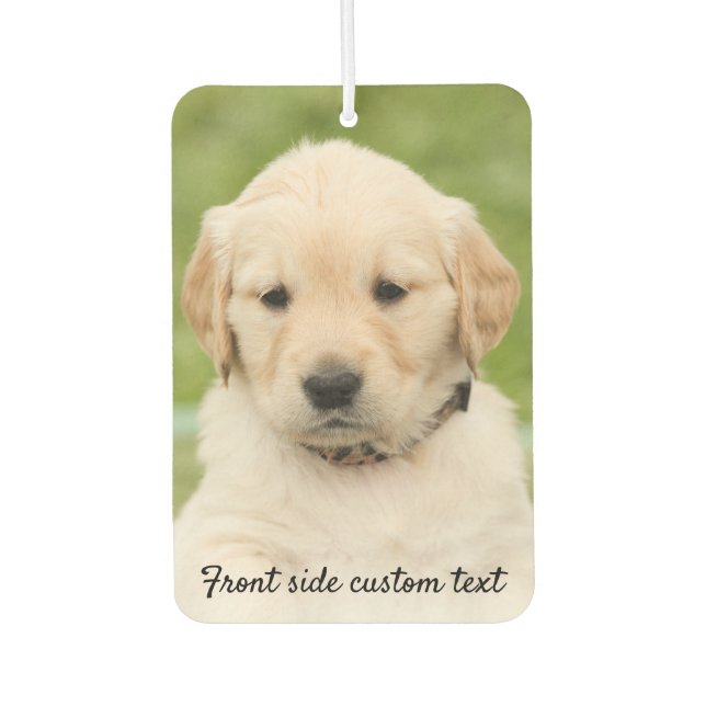Personalized Two Photo Template, Custom Text, Car Air Freshener (Front)