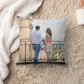 Personalized Two Photo Throw Pillow