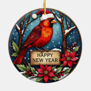 Personalized Two-Sided Cardinal Ornament 