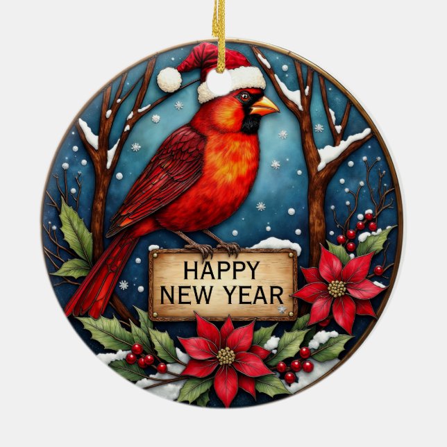 Personalized Two-Sided Cardinal Ornament  (Back)