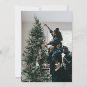 Personalized Two Sided Family Christmas Photo  Holiday Card