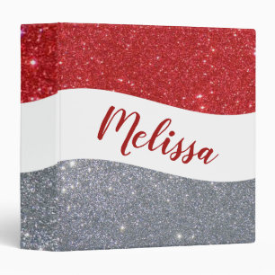 Personalized two tone glitter binder