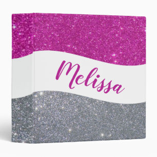 Personalized two tone glitter binder