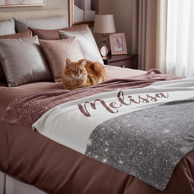 Personalized two tone glitter fleece blanket (Creator Uploaded)