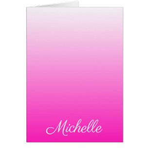 Personalized two-tone gradient ombre hot pink