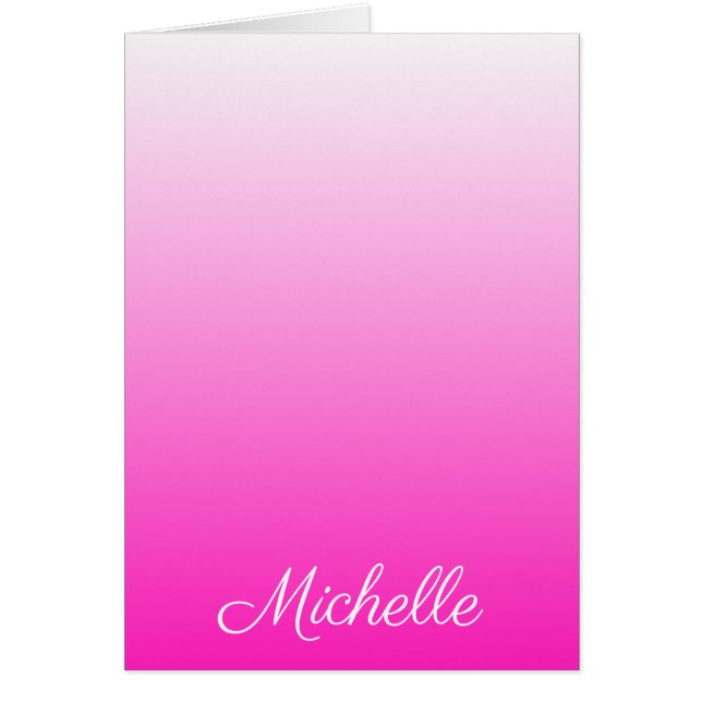 Personalized two-tone gradient ombre hot pink (Front)