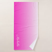 Personalized two-tone gradient ombre hot pink