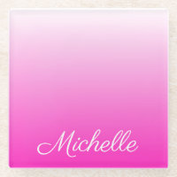 Personalized two-tone gradient ombre hot pink