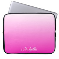Personalized two-tone gradient ombre hot pink