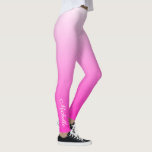 Personalized two-tone gradient ombre hot pink leggings<br><div class="desc">Personalized two-tone gradient ombre hot pink</div>