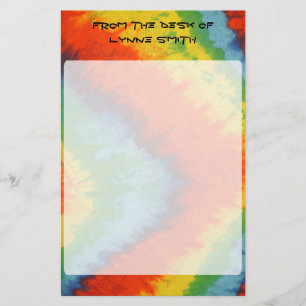 Personalized Tye Dye Stationary Stationery