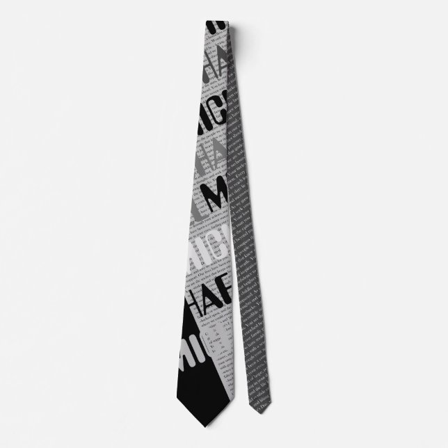 Personalized Typographic Design for Dad Tie (Front)