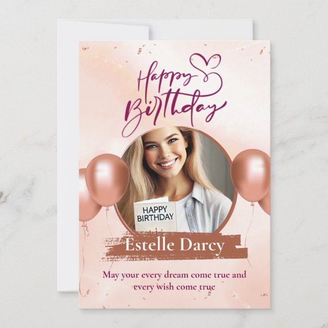 Personalized Typography Birthday Card (Front)