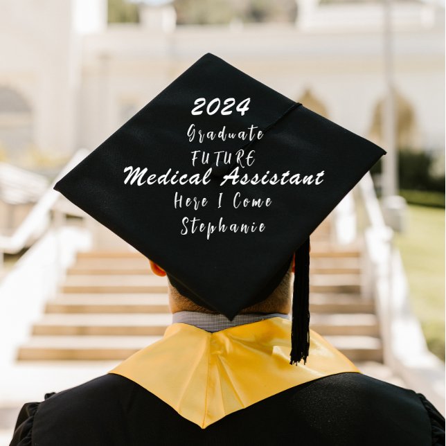 Personalized typography future MA graduation Graduation Cap Topper (Creator Uploaded)
