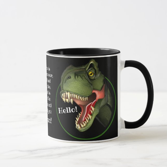 Personalized Tyrannosaurus Rex Dinosaur Mug (Right)