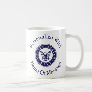 Personalized U.S. Navy Emblem Coffee Mug
