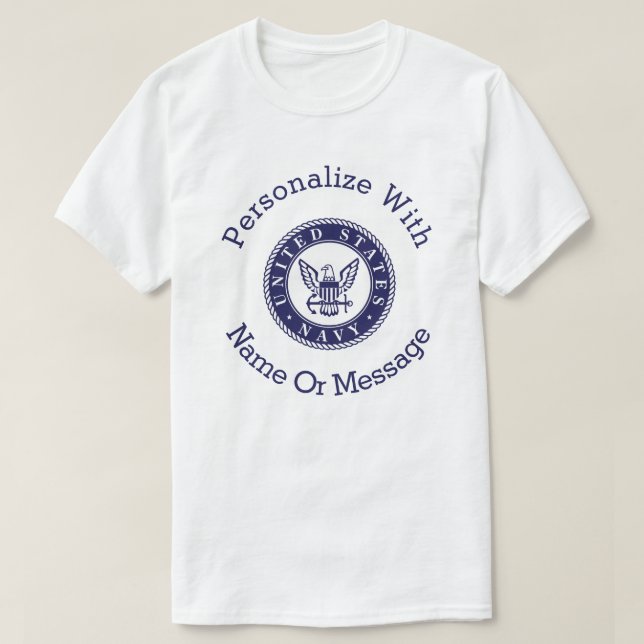 Personalized U.S. Navy Emblem T-Shirt (Design Front)