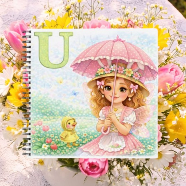 Personalized U Umbrella Gift for Girls Notebook (Creator Uploaded)