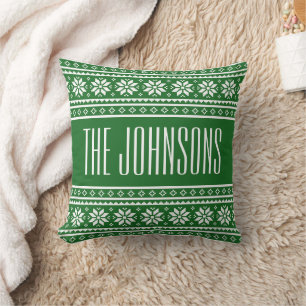 Personalized UGLY CHRISTMAS SWEATER throw pillows