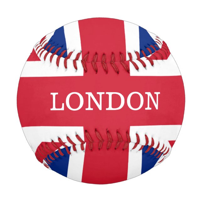 Personalized UK United Kingdom Union Jack Flag Baseball (Front)