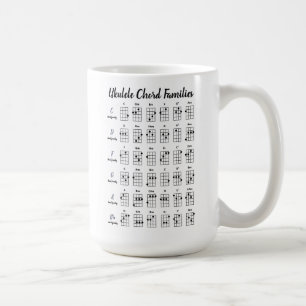 Personalized Ukulele Chord Charts Uke Chords Black Coffee Mug