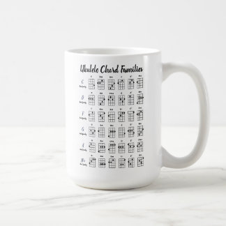 Personalized Ukulele Chord Charts Uke Chords Black Coffee Mug