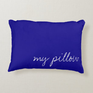 Personalized Ultramarine Blue Accent Pillow