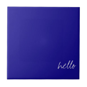 Personalized Ultramarine Blue Tile