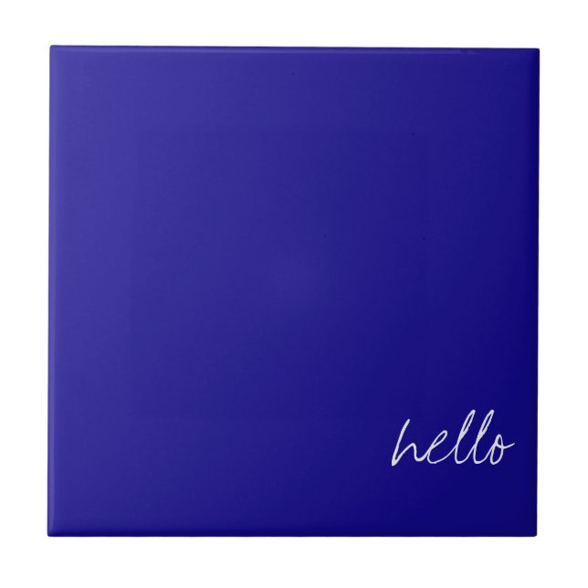 Personalized Ultramarine Blue Tile (Front)