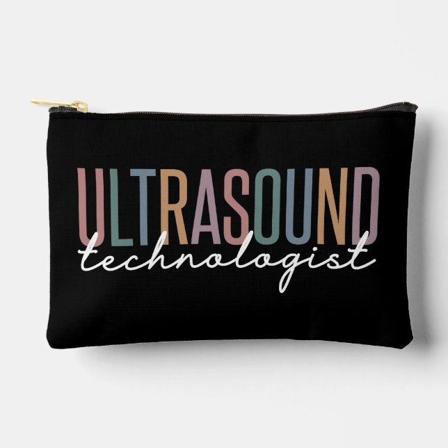 Personalized Ultrasound Technologist Gifts Accessory Pouch (Front)