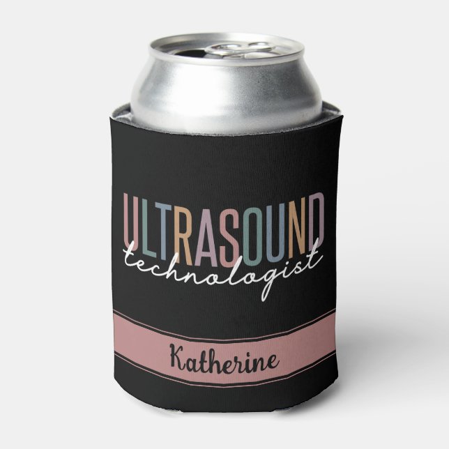 Personalized Ultrasound Technologist Gifts Can Cooler (Can Front)