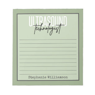 Personalized Ultrasound Technologist technician Notepad
