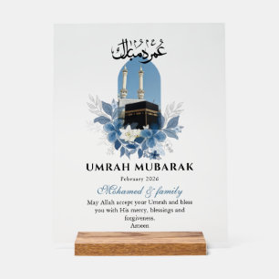 Personalized Umrah Mubarak Acrylic Sign – Islamic
