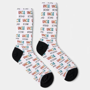 Personalized Uncle Retro Gift Best Uncle Ever Cute Socks