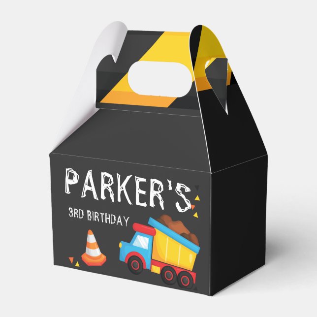 Personalized Under Construction Favor Box (Front Side)