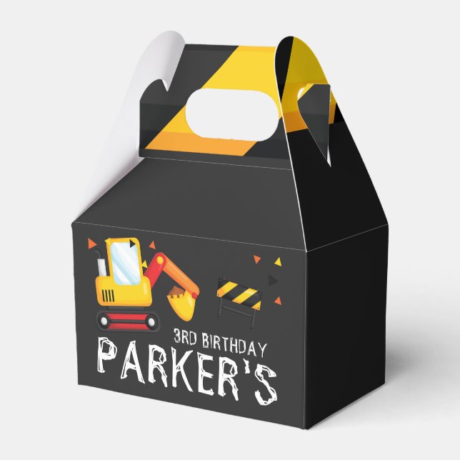 Personalized Under Construction Favor Box (Front Side)
