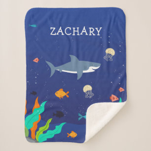 Personalized Under the Sea Baby/Kid Sherpa Blanket