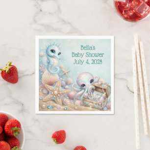 Personalized Under the Sea Baby Shower Paper Napkin