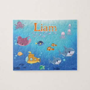 Personalized Under The Sea Child Name Puzzle