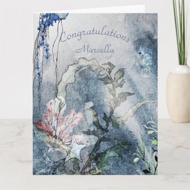 Personalized Under the Sea Coastal Card (Front)