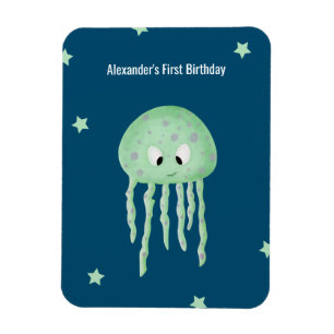Personalized Under the Sea First Birthday Favor Magnet