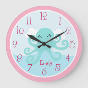 Personalized Under the Sea life Octopus Clock