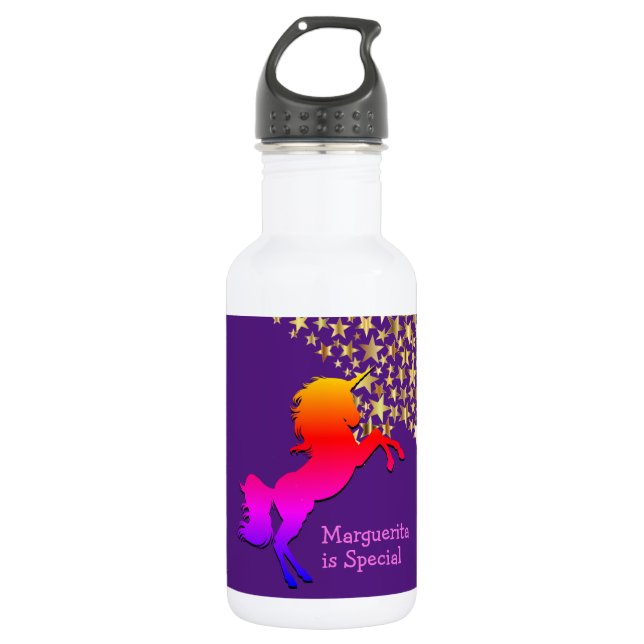 Personalized UNICORN 532 Ml Water Bottle (Front)