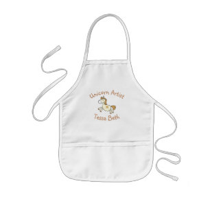 Personalized Unicorn Artist Kids Apron